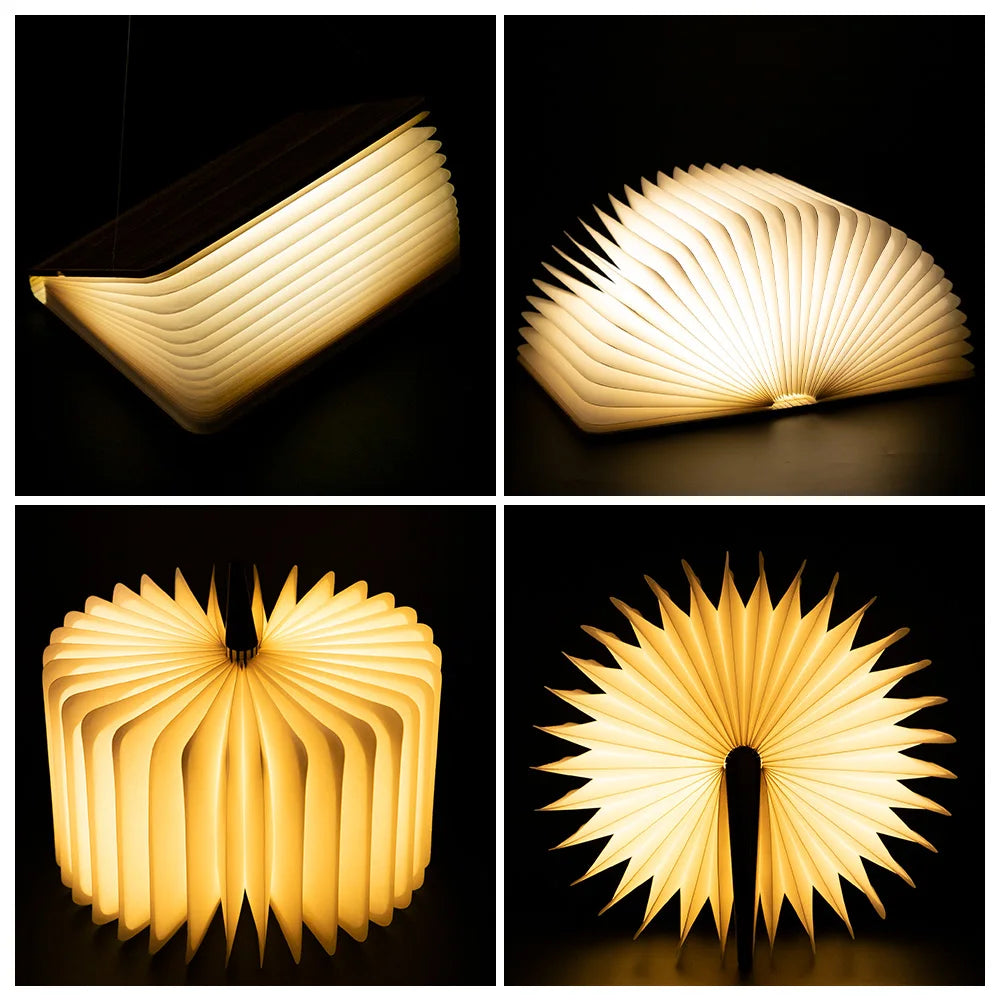 Wooden Book Lamp